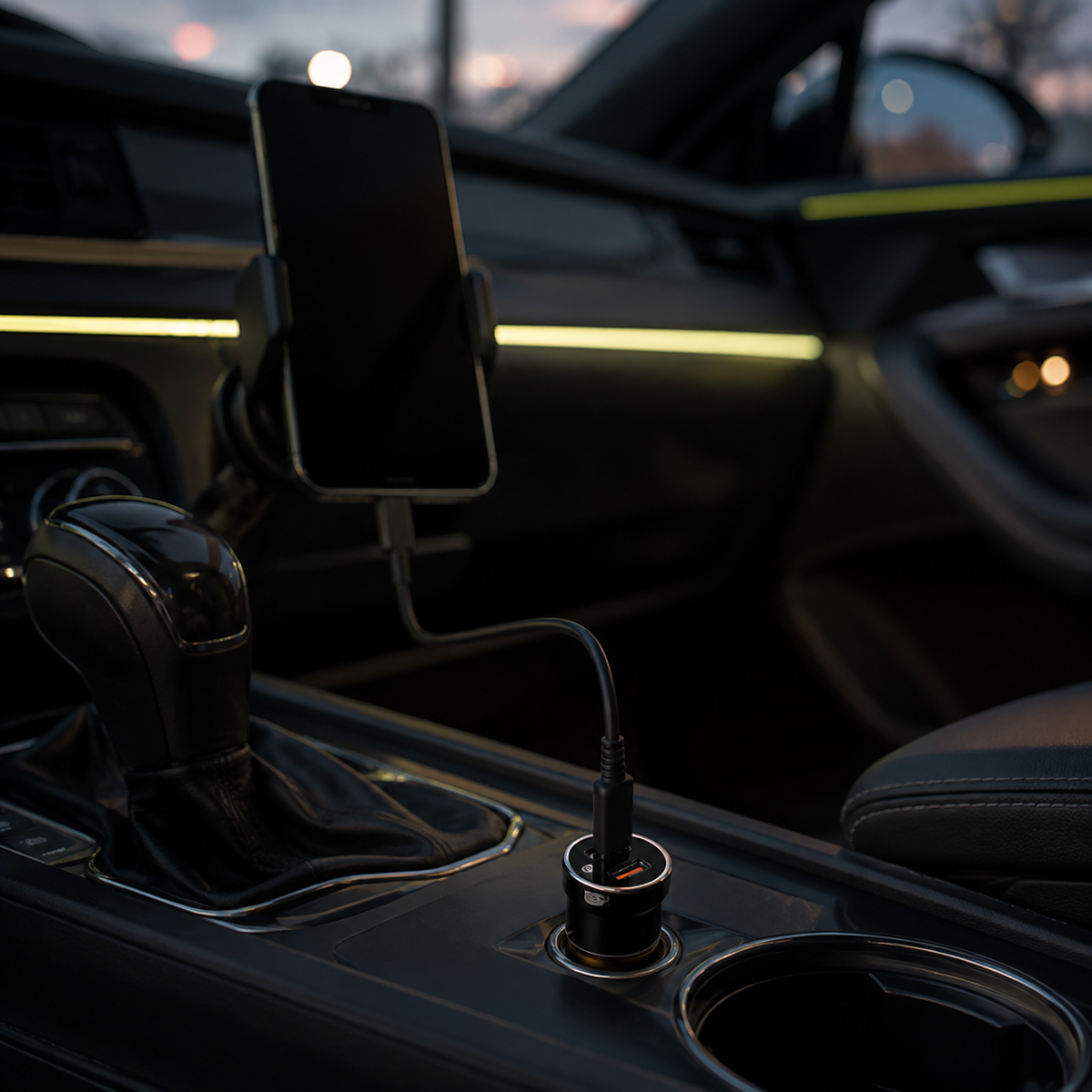 60W Dual-Port USB-C Car Charger